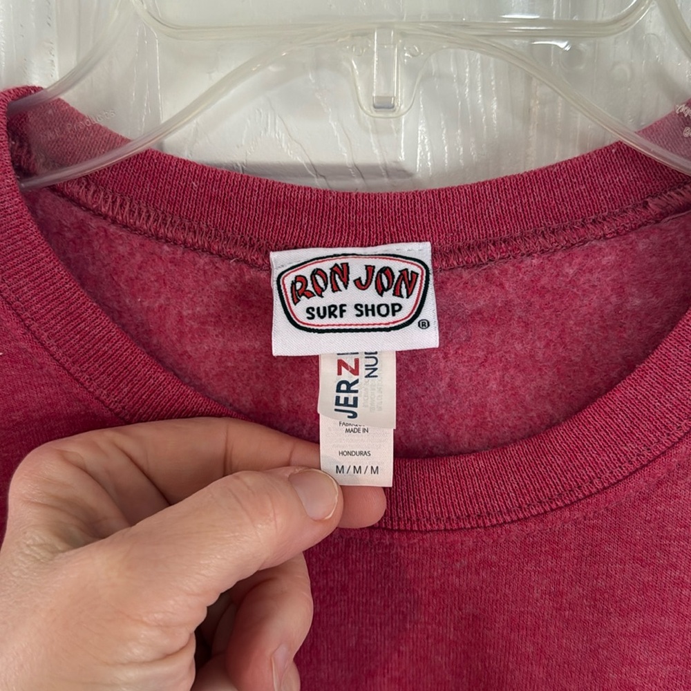 Ron Jon Surf Shop Ocean City, NJ Raspberry Crewneck Sweatshirt - Size - M - Picture 5 of 8
